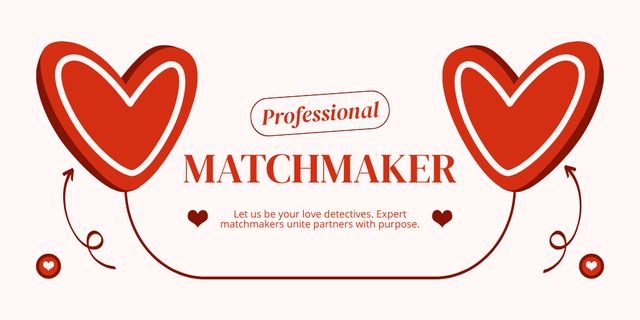 Professional Matchmaker's Service Twitter Šablona návrhu