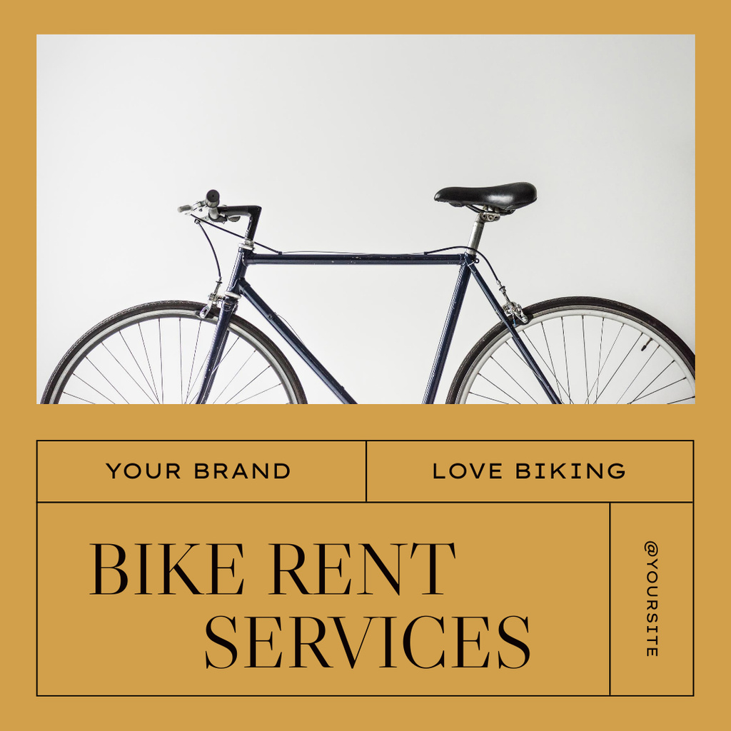Bicycle Rental Services Instagram Πρότυπο σχεδίασης