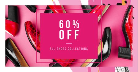 Shoes Store Special Discount Offer Facebook AD tervezősablon