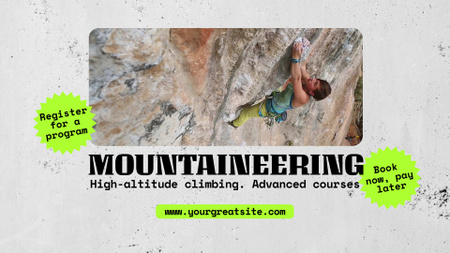 Ontwerpsjabloon van Full HD video van Climbing Courses Ad