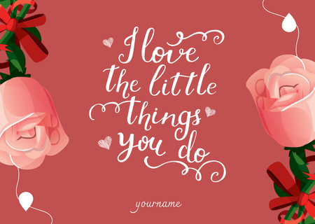 Declaration of Love for Valentine's Day Card – шаблон для дизайну