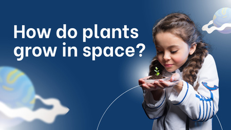 Ontwerpsjabloon van Youtube Thumbnail van Aflevering uitleg van hoe planten in de ruimte groeien