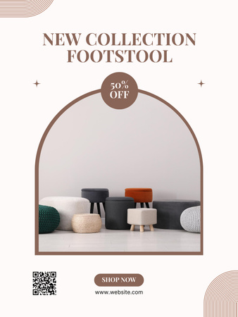 Nova Coleção de Repousa-pés Bege Poster US Modelo de Design