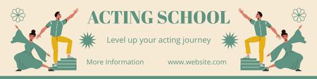 Come to Study at Acting School Twitter Design Template