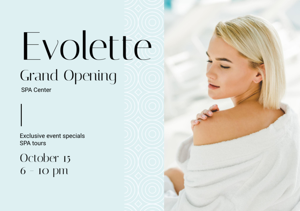 Grand Opening of Spa Flyer A5 Horizontal Design Template