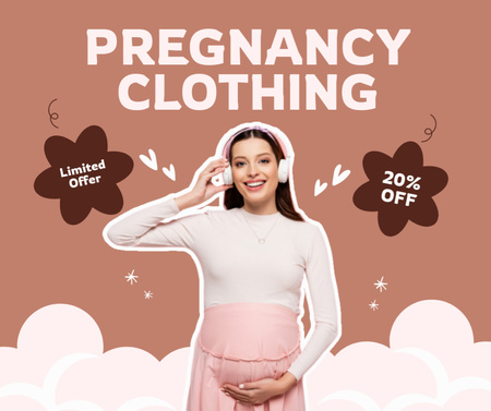Pregnancy Clothing Sale for Young Stylish Woman Facebook Design Template