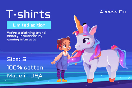 Gaming Merch Offer with Cute Characters Label Design Template