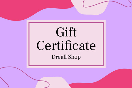 Plantilla de diseño de Diseño de certificado de regalo colorido Gift Certificate 