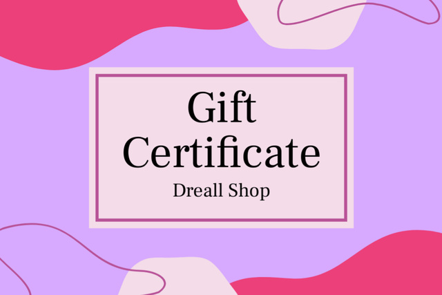 Colorful Gift Certificate design Gift Certificate Πρότυπο σχεδίασης