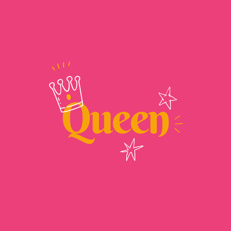 Emblem with Colorful Crown Logoデザインテンプレート