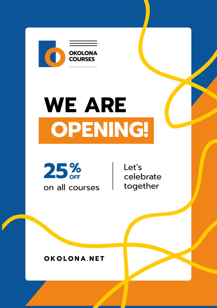 Education Courses Opening in Bright Frame Flyer A5 Design Template