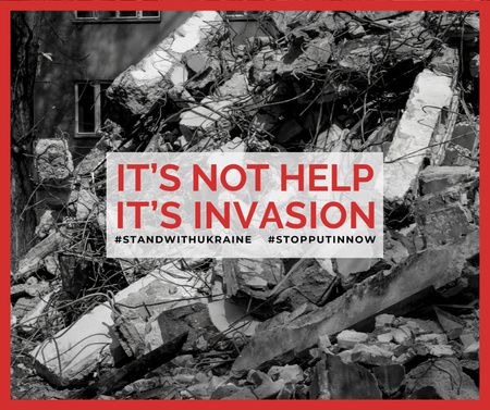 Plantilla de diseño de Awareness about War in Ukraine Facebook 