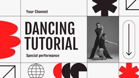 Táncoktatás népszerűsítése párral Youtube tervezősablon
