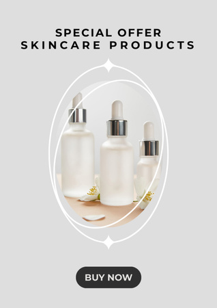 Natural Skincare Products Sale Poster A3デザインテンプレート