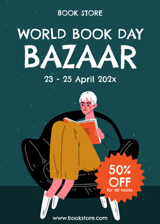 Discount Offer on World Book Day Flayer Design Template