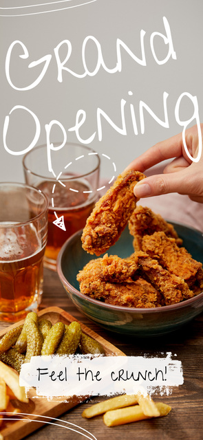 Restaurant Grand Opening With Yummy Food And Catchphrase Snapchat Geofilter Design Template