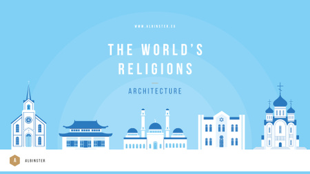 Temples of different religions Presentation Wide Design Template
