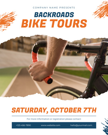 Plantilla de diseño de Tours en bicicleta deportiva Instagram Post Vertical 