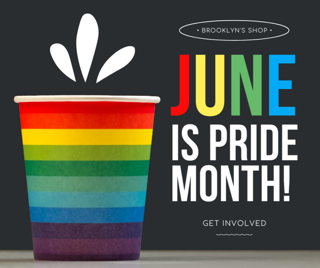 Pride Month Celebration Announcement Facebook Šablona návrhu