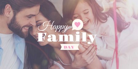 happy family day poster Image Πρότυπο σχεδίασης