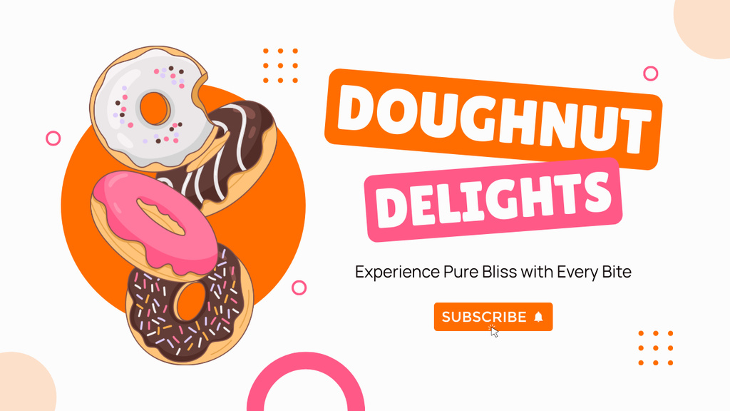 Vlog Episode about Delicious Donuts Youtube Thumbnail Design Template