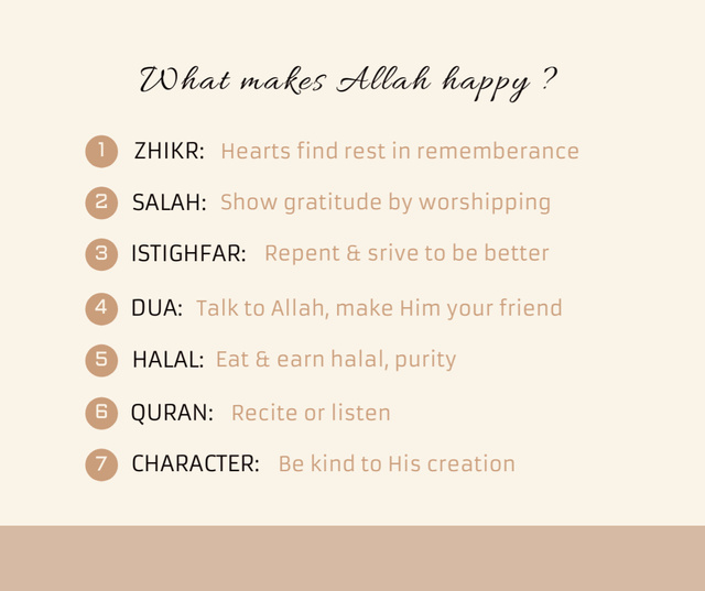 Muslim commandments list Facebook tervezősablon