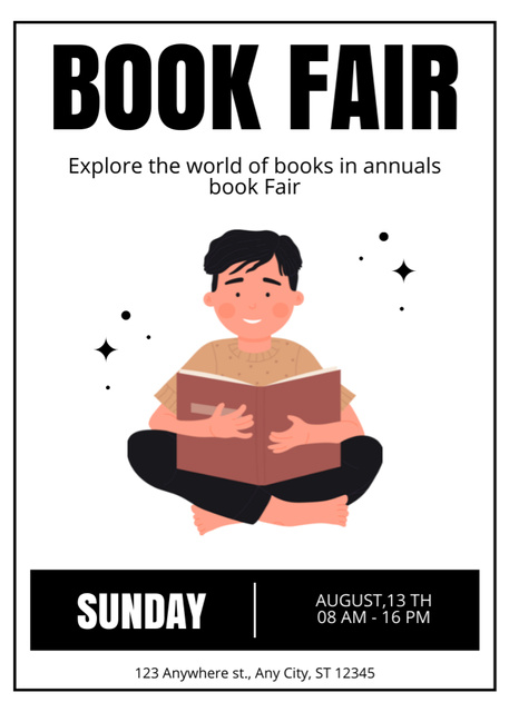 Platilla de diseño Book Fair Ad Flayer