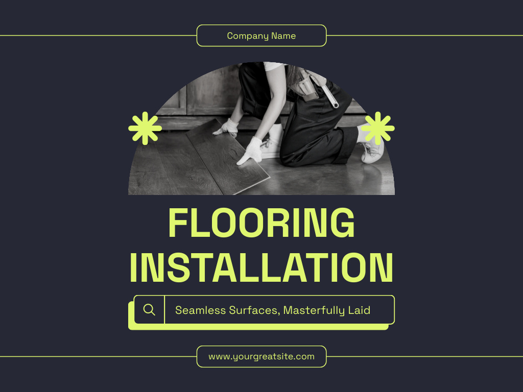Designvorlage Info about Flooring Installation Services für Presentation