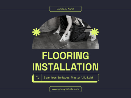 Template di design Informazioni sui servizi di installazione di pavimenti Presentation