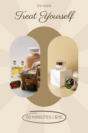 Spa Retreat hirdetés szappannal és aromaolajjal Tumblr tervezősablon