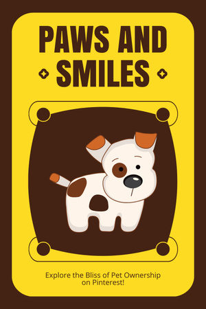 Buy a Cute Purebred Dog Pinterest Design Template