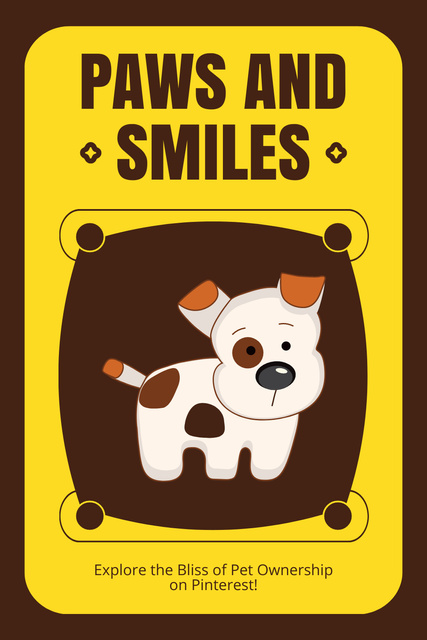 Buy a Cute Purebred Dog Pinterest Πρότυπο σχεδίασης