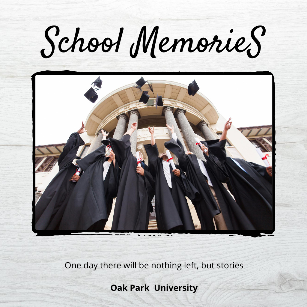 Nostalgic School Graduation Photoshoot with Graduates Photo Book tervezősablon