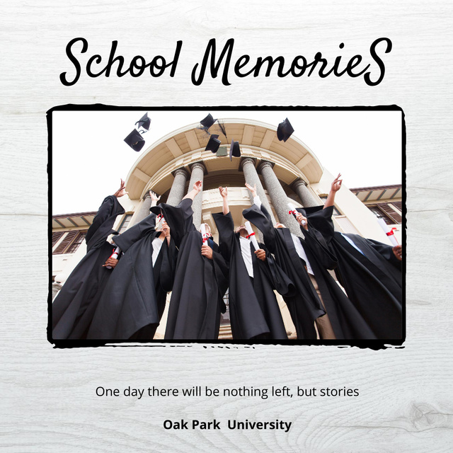 Plantilla de diseño de Nostalgic School Graduation Photoshoot with Graduates Photo Book 