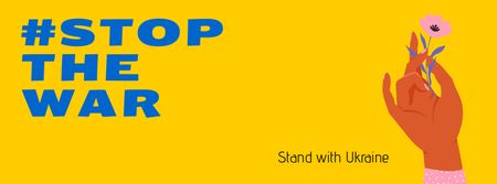 Stop War in Ukraine Facebook cover Design Template