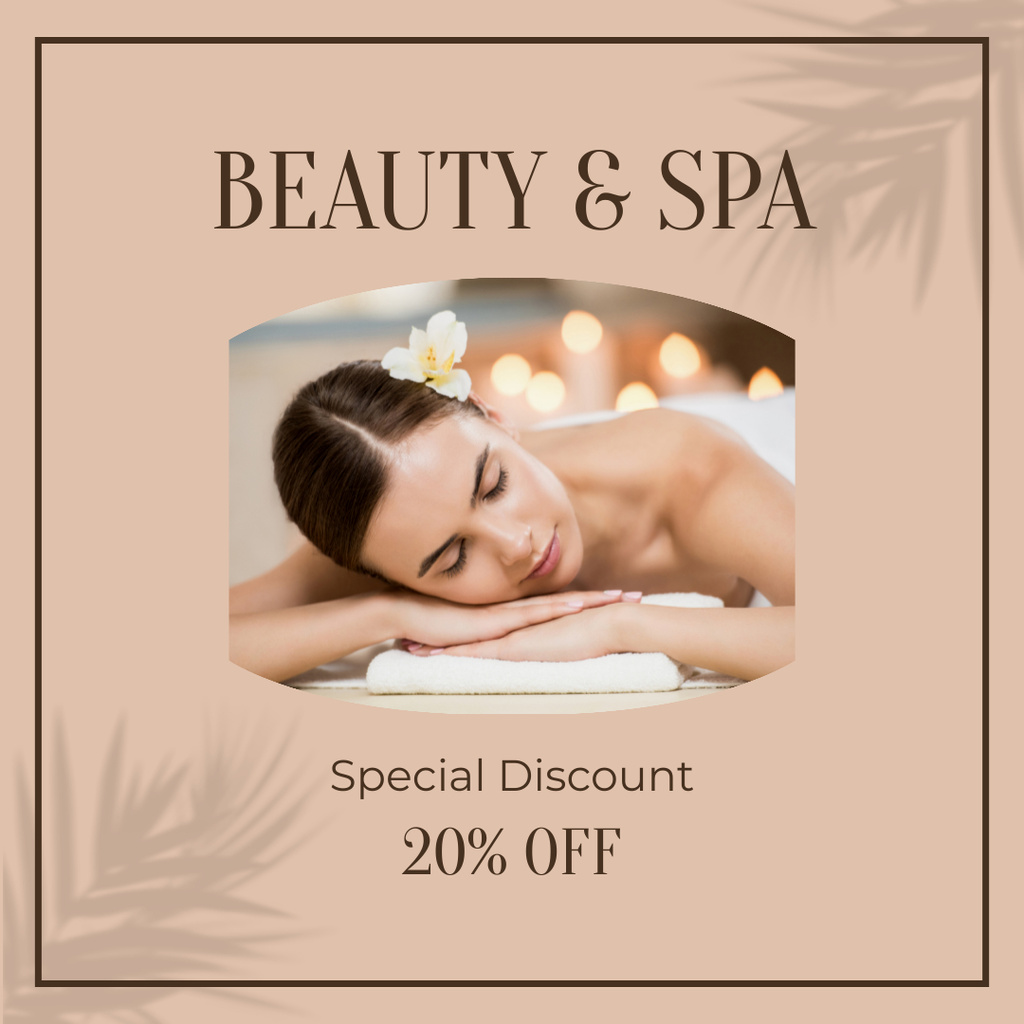 Special Discount on Spa Services for Women Instagramデザインテンプレート