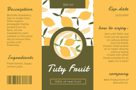 Gyümölcsital-kiskereskedelem Label tervezősablon