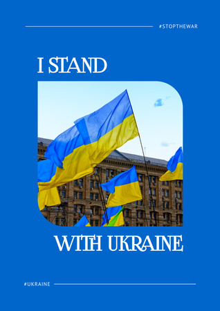 Template di design I stand with Ukraine Poster