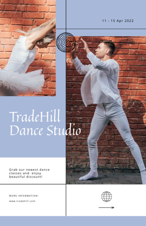Dance Studio Invitation  Flyer 5.5x8.5in Design Template