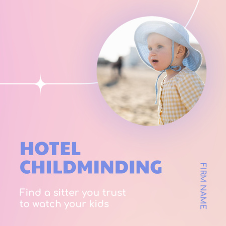 Childminding Services Offer at Hotel Instagram tervezősablon