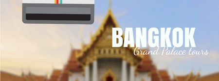 Designvorlage Visit Famous authentic Bangkok für Facebook Video cover