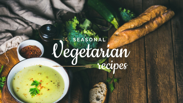 Plantilla de diseño de Seasonal vegetarian recipes Youtube 