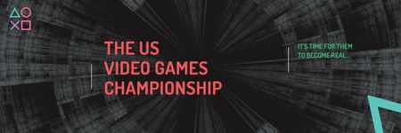 Video games Championship  Twitter tervezősablon
