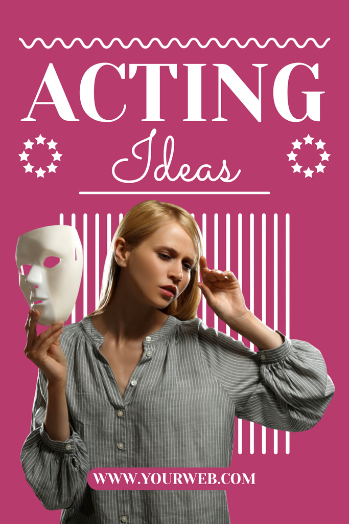 Designvorlage Acting Ideas on Pink für Pinterest