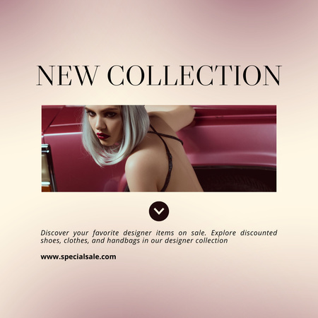 Plantilla de diseño de Anuncio de venta de la nueva colección de moda Instagram 