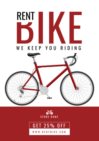 Bike Rental Services Poster tervezősablon