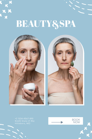 Szablon projektu Oferta produktów Beauty & SPA dla osób starszych Pinterest