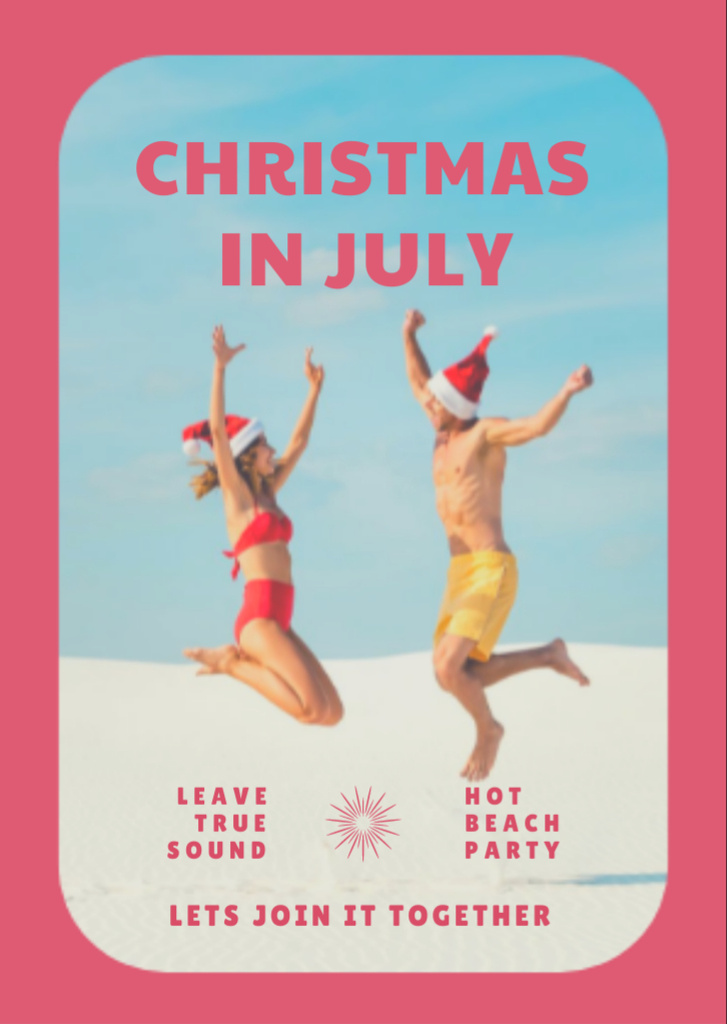 Platilla de diseño Christmas Party Announcement in July With Stylish Woman Flyer A6