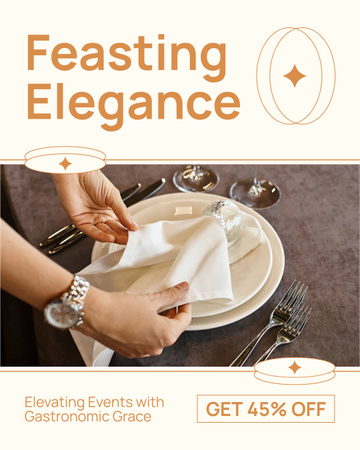 Catering Services for Festive Events Instagram Post Vertical Design Template