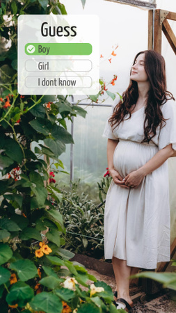 Happy Young Future Mom expecting Baby Instagram Story Design Template